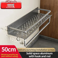 Axyaa Aluminum Spice & Condiment Wall Rack: Kitchen Organizer & Utensil Holder