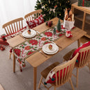 Luxury Jacquard Christmas Table Runner by Axyaa - Festive Home Decor & Bed Flag