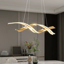 Axyaa Modern Gold Dimmable LED Pendant Chandelier for Dining Room and Kitchen Island