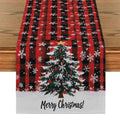 Axyaa Christmas Snowflake Table Runner - Farmhouse Dining Decor