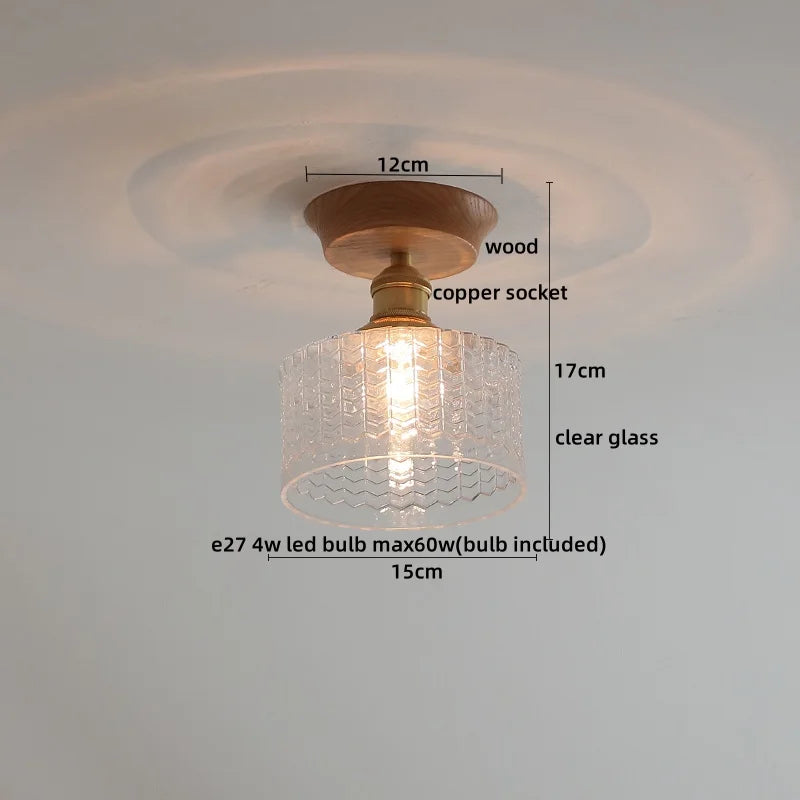 Nordic Modern Axyaa Glass LED Ceiling Lamp for Home Restaurant Balcony Lighting