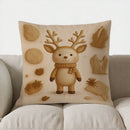 Axyaa Snowman Balloons & Gift Pillow Cover for Sofa, Bedroom, Car
