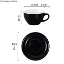 Axya Solid Color Ceramic Coffee Cup and Saucer Set
