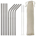 Axyaa Stainless Steel Straw Set - Colorful, High Quality, Reusable Straw