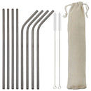 Axyaa Stainless Steel Straw Set - Colorful, High Quality, Reusable Straw