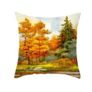 Axyaa Autumn Forest Deer & Colorful Trees Cushion Cover for Sofa, Bedroom, Car