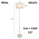 Axyaa Nordic Black/White Fabric Floor Lamp - Minimalist High Living Room Table Lamp