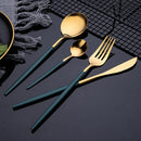 Axyaa 30 Piece Stainless Steel Flatware Cutlery Set
