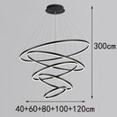 Axyaa LED Chandelier Pendant Light for Modern Dine Room Ceiling Lighting
