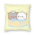 Axyaa Bedroom Living Room Couple Cute Cat Fishing Goma Federa Decor Set
