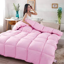 Axyaa White Down Comforter Duvet Winter Quilt Cotton Cover Twin King Size