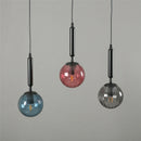 Axya Glass Ball Pendant Lamp: Nordic Minimalist LED Hanging Light for Living Room