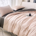Axyaa Summer Cool Ice Silk Solid Color Duvet Cover in Twin/Full/Queen/King Sizes