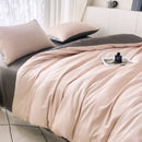 Axyaa Summer Cool Ice Silk Solid Color Duvet Cover in Twin/Full/Queen/King Sizes