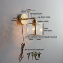 Axyaa Glass LED Wall Lamp for Shower Living Room Kitchen Bathroom Above Mirror