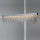 Axyaa Luxury Crystal Chandelier LED Hanging Light Fixture Gold/Black Island Pendant Lamp
