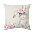 Axyaa Bunny Cushion Cover: Cartoon Rabbit Farmhouse Decor Pillowcase