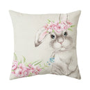 Axyaa Bunny Cushion Cover: Cartoon Rabbit Farmhouse Decor Pillowcase