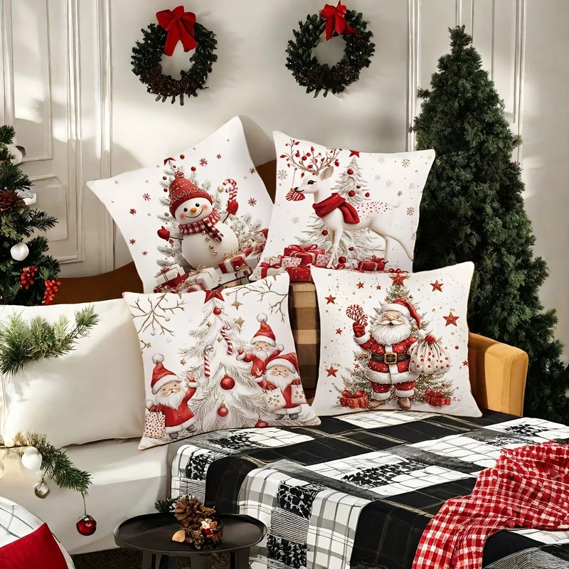 Axyaa Christmas Decor Pillowcase Home Room Sofa Cushion Cover