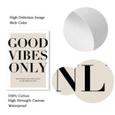 Axyaa Abstract Good Vibes Canvas Wall Art Print for Home Decor
