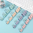 Axyaa Colorful Metal Binder Clips Strong Office School Stationery Learning Supplies