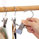 Axyaa Stainless Steel Clothespins Laundry Clothes Pegs Hanging Clips Organizer Hanger
