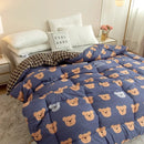 Axyaa Winter Microfiber Duvet Comforter - Thick & Washable - Small Queen King Size