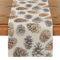 Axyaa Pine Cones Table Runner for Kitchen & Holiday Dining