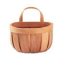 Axyaa Hand-woven Wood Kitchen Storage Basket with Handle