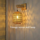Axyaa LED Rattan Wall Lamp for Living Room & Bedroom Decor