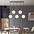 Axyaa LED Ring Stairs Pendant Light Chandeliers for Living Room and Dining Room