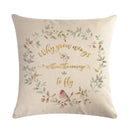 Axyaa Spring Paris Bird Flower Pillowcase Set for 45x45 Cm Pillows