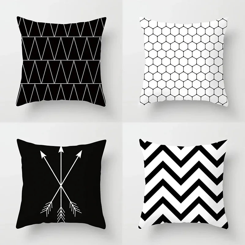 Axyaa Geometric Stripe Printed Pillowcase - Modern Home Decor