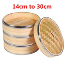 Axya Bamboo Steamer Set for Cooking, 3-Tier Fish Rice Snack Basket & Dumpling Pot
