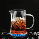 Axyaa Clear Glass Fair Cup with Handle & Strainer for Chinese Tea Brewing