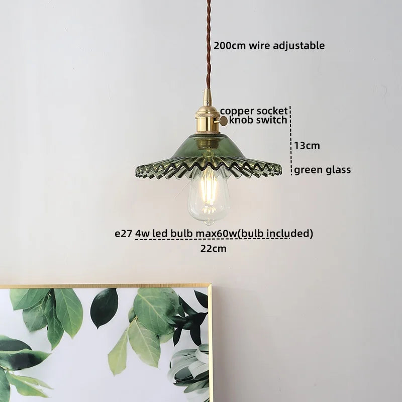 Axyaa White Ceramic LED Pendant Light Fixture with Copper Nordic Design