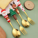 Axyaa Christmas Tree Spoon & Fork Set