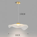 Axyaa Lotus Leaf LED Pendant Light: Modern Linear Hanging Light for Dining Room & Kitchen