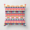 Geometric Nordic Cushion Cover in Yellow Red Blue for Sofa by Axyaa