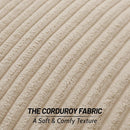 Axyaa Soft Corduroy Cushion Cover 45x45 - Luxury Home Decor Pillow Case