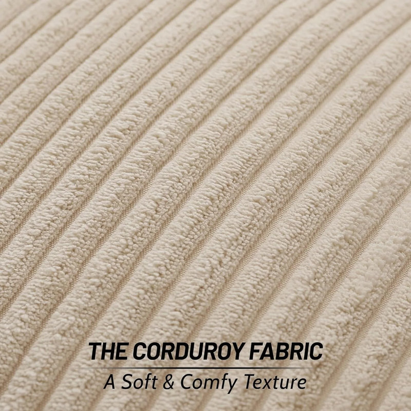 Axyaa Soft Corduroy Cushion Cover 45x45 - Luxury Home Decor Pillow Case