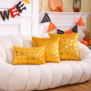 Axyaa Gilded Pumpkin Halloween Pillowcase Set - Orange Festival Decor - Soft Throw Cushion Cover