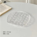 Axyaa Auspicious Cloud Glass Square Plate for Home Décor and Serving
