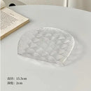 Axyaa Auspicious Cloud Glass Square Plate for Home Décor and Serving