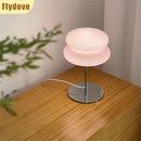 Axyaa Double Layered Egg Tart Girl Desk Lamp: American Retro Bauhaus LED Vintage