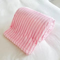 Axyaa Rabbit Plush Flannel Blanket Cover - Cozy Nap Blanket, Machine Washable