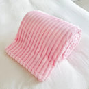 Axyaa Rabbit Plush Flannel Blanket Cover - Cozy Nap Blanket, Machine Washable