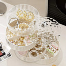 Axyaa Jewelry Box Organizer | Multi-layer Rotating Storage for Earrings & Necklaces