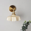 Axyaa Yellow Glass LED Wall Light Fixture Nordic Modern Bedside Lamp