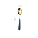 Axyaa Stainless Steel Ceramic Handle Cutlery Set